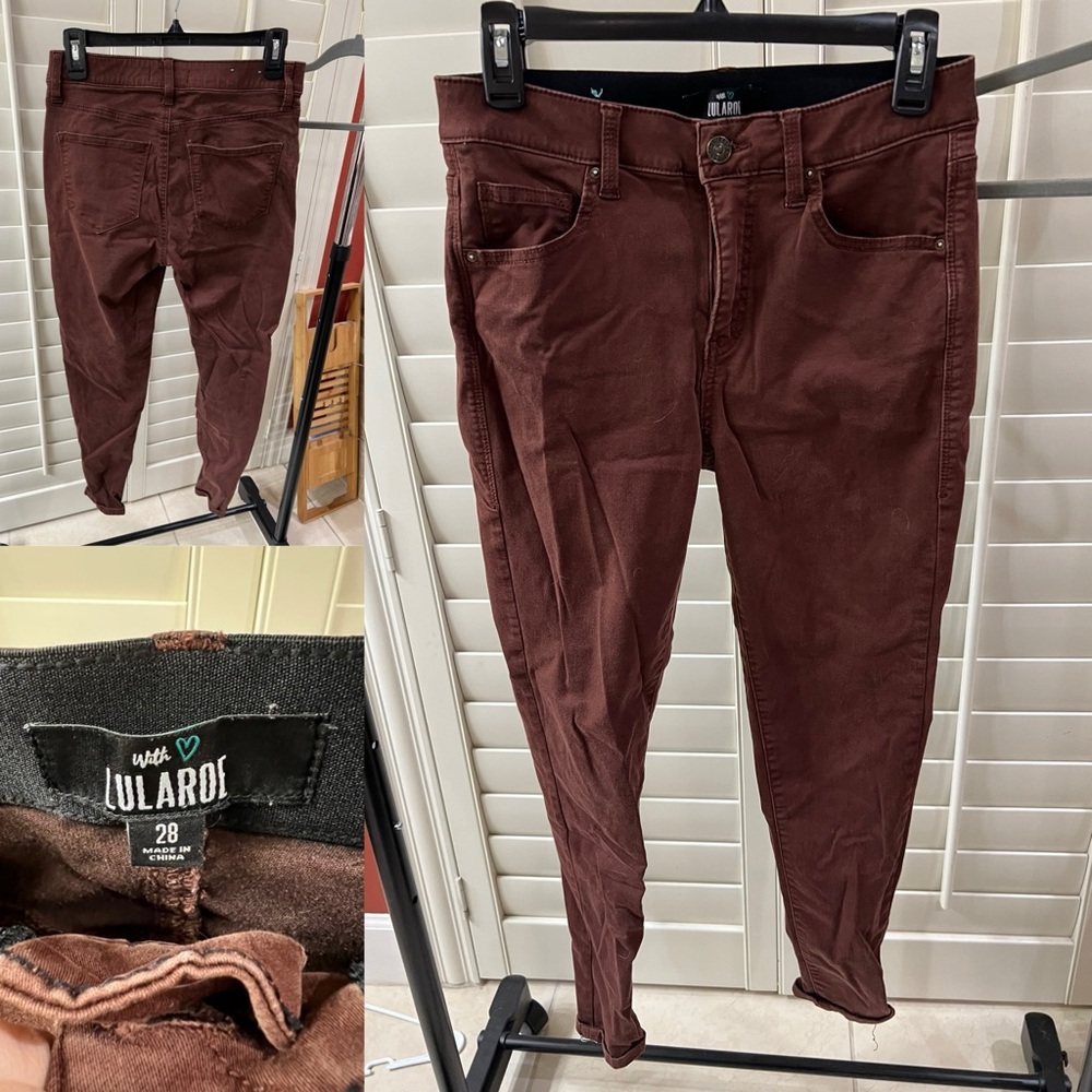 LuLaRoe chocolate denim, size 28